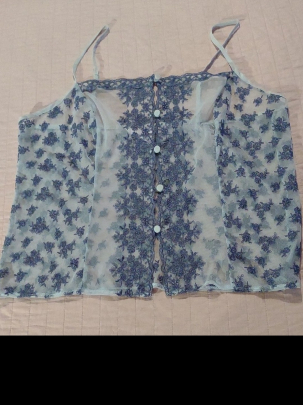 Victoria Secret -Sheer Floral Lace Camisole Top - Size M